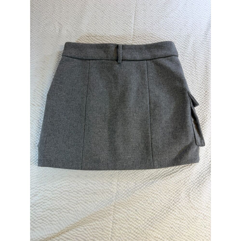 Grey Lab Wool Mini Skirt New With Tags
